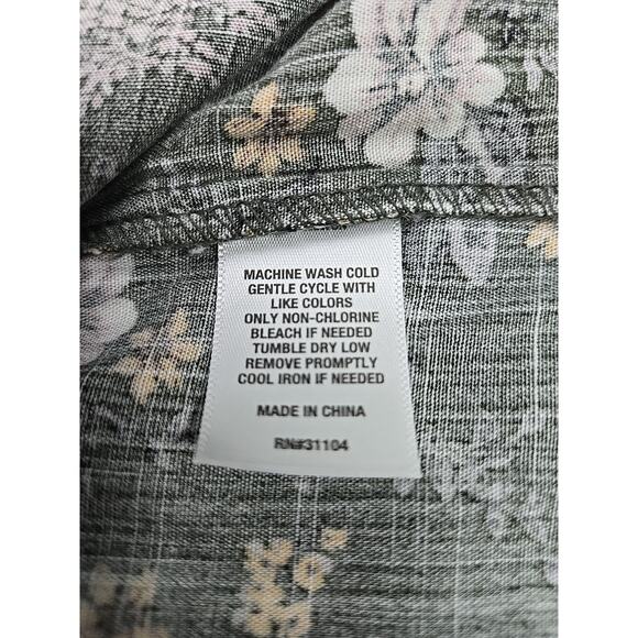 Green Floral Long Sleeve Layered Mini Fairy Goth Cottagecore Peasant Dress XS - Picture 6 of 6